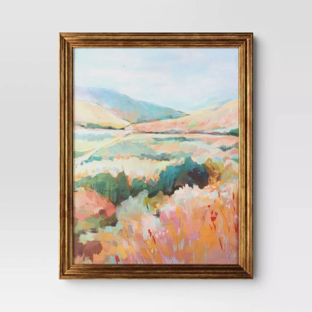 24"x30" Pastel Landscape‎ Canvas Art - Threshold - Target - Pastel Wall Decor